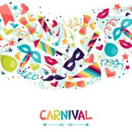 Celebration seamless pattern with carnival icons and objects N4