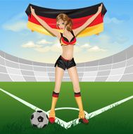 Germany girl fan soccer
