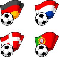 World flags and soccer ball N4