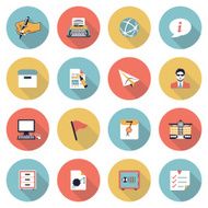 Business modern flat color icons N2