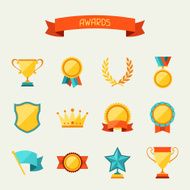 trophy and awards icons set N13