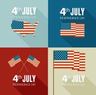 American Independence Day Patriotic background Flat design N18