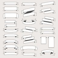 Set of design elements banners ribbons Vector illustration N9
