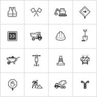 Road Construction Icons &mdash; Inky Series