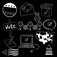 vote icons set N2