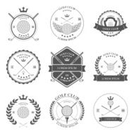 Golf labels and icons set Vector N6