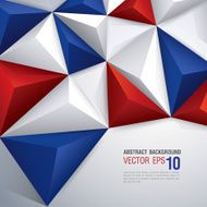 Vector geometric background in France flag concept