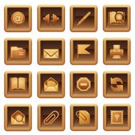 Mail icons Brown series