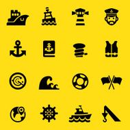 Port Yellow Silhouette icons