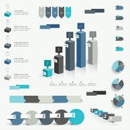 Collection of colorful infographic elements N2