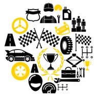 Car Rally Icon Set