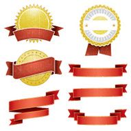 Retro banners and badges