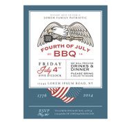 Vintage 4th of July Independence Day invitation card N2