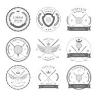 Golf labels and icons set Vector N7