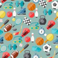 Seamless pattern of sport icons N5