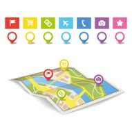 City map and pins N2