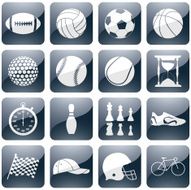 cute icon from sport equipmen