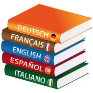 Foreign languages books Vector icon N2
