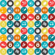 Seamless pattern of sport icons N7