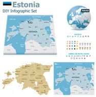 Estonia maps with markers
