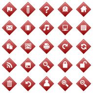 Red diamond icons