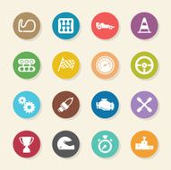 Motor Racing Icons - Color Circle Series