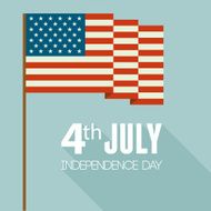 American Independence Day Patriotic background Flat design N20