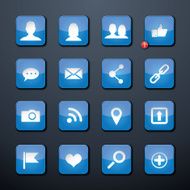 Shiny social buttons