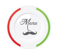 Funny italian restaurant menu cover design template