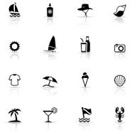 Icon Set Beach and vacations N3