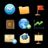 Icons for business metaphor N4