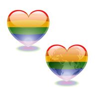 Heart Sphere of LGBT Pride Vector