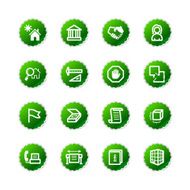 green sticker building icons