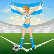 Argentina girl soccer fan