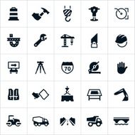 Black Engineering And Construction Icons