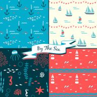 Nautical patterns Vacation by the sea themed