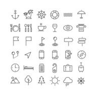 Travel line icons N2