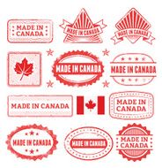Made in the Canada Grunge Badge Set N3