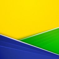 Abstract geometric background with Brazil flag colors Vector illustration N8