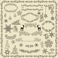 Set of Christmas design elements N6