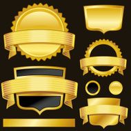Gold Emblems and Shields