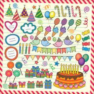 Fun Party Elements Clip Art Set N2