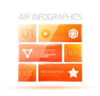 Orange glossy infographic template