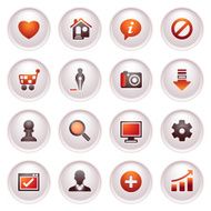 Basic web icons Black red series