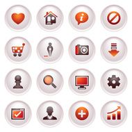 Basic web icons Black red series