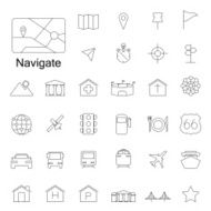 Navigation line icons