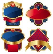 Vector collection of luxury usa labels N2