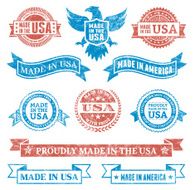 Made in the USA Grunge patriotic buttons set N3