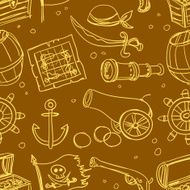 Seamless background - pirate elements
