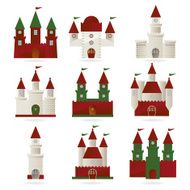 Set of different castles